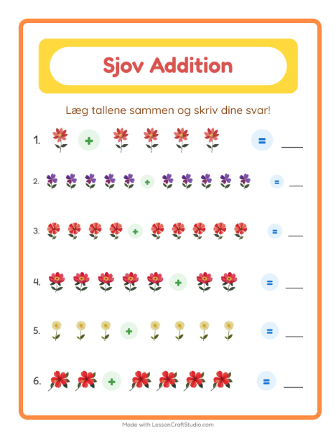 Plusopgaver – Blomster