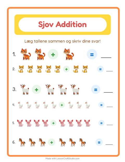 Plusopgaver – Bondegårdsdyr