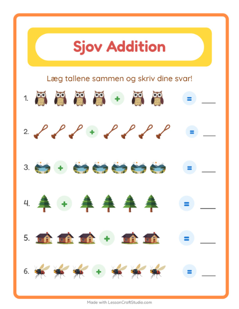 Plusopgaver – Camping