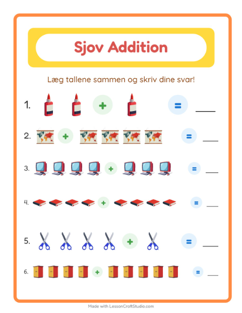 Plusopgaver – Klasseværelse