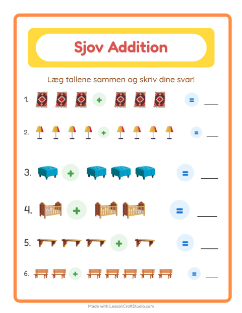 Plusopgaver – Møbler