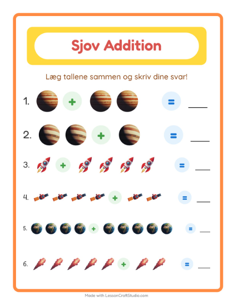 Plusopgaver – Rummet