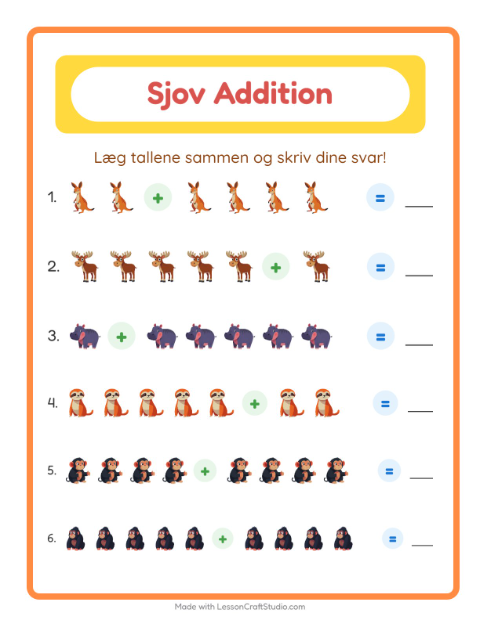Plusopgaver – Zoodyr