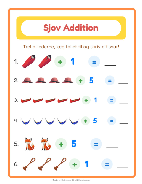 Plusopgaver – Camping