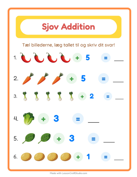 Plusopgaver – Grøntsager