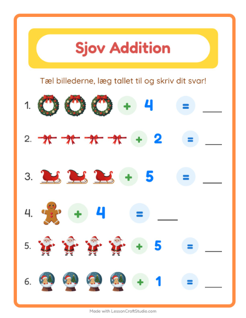 Plusopgaver – Jul