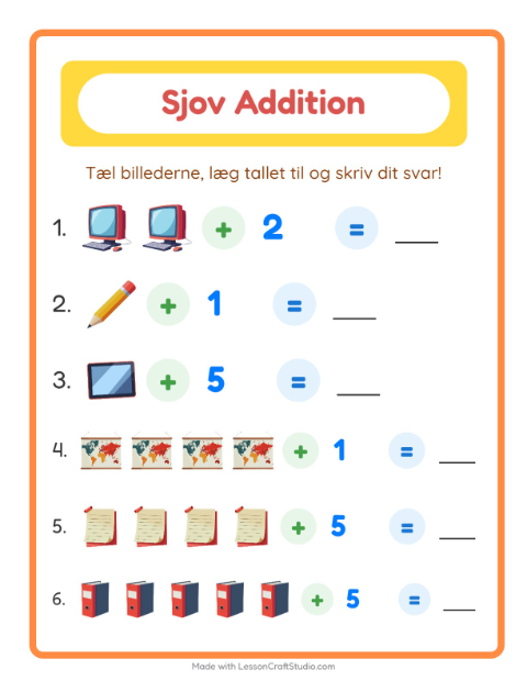 Plusopgaver – Klasseværelse