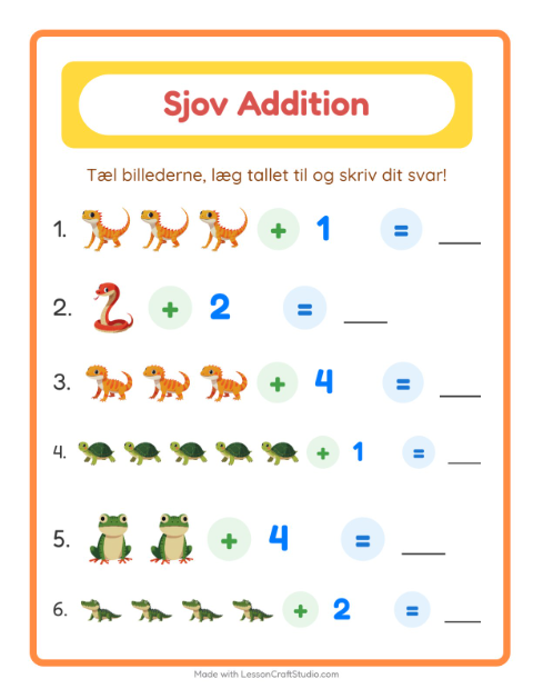 Plusopgaver – Krybdyr og padder