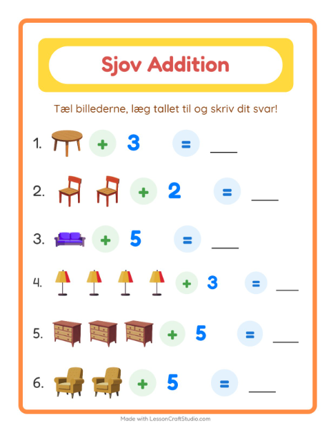 Plusopgaver – Møbler