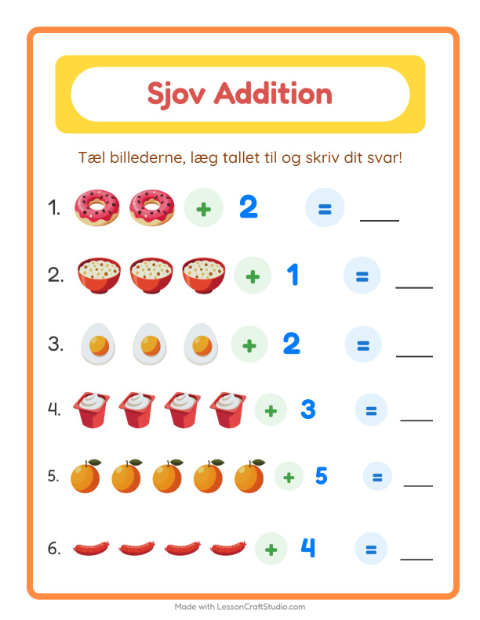 Plusopgaver – Morgenmad