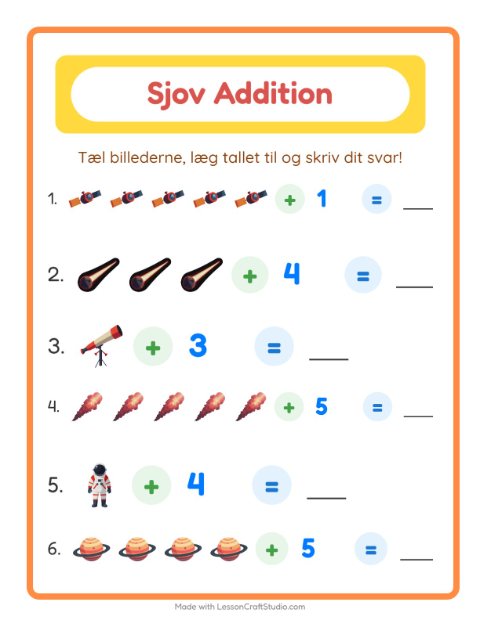 Plusopgaver – Rummet