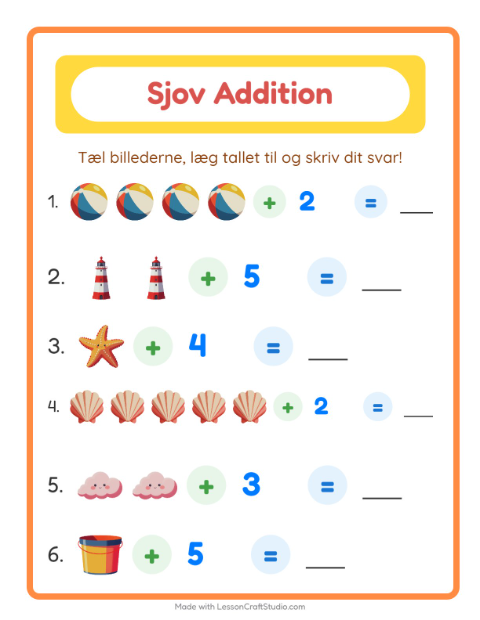 Plusopgaver – Strand