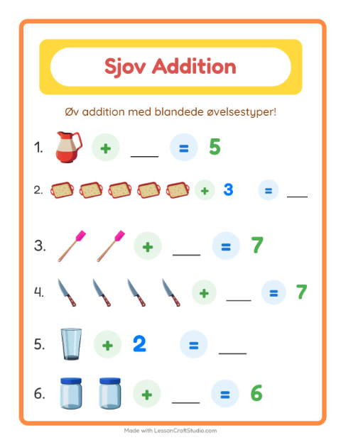 Plusopgaver – Køkkenredskaber