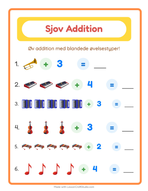 Plusopgaver – Musik