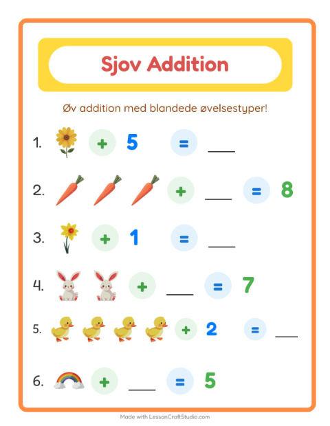 Plusopgaver – Påske