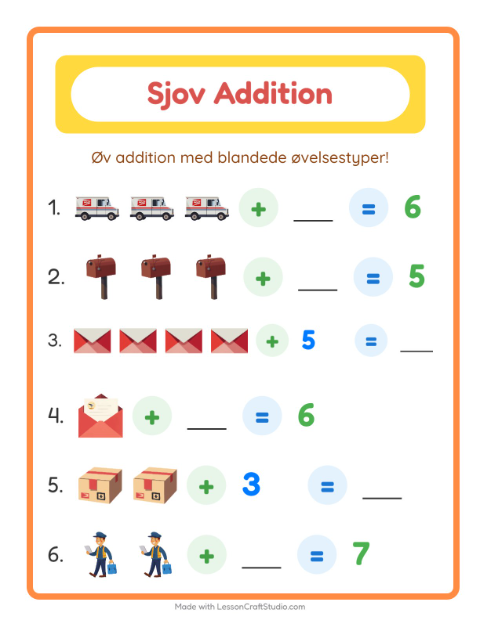 Plusopgaver – Postkontor
