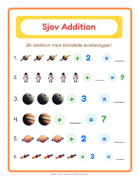 Plusopgaver – Rummet