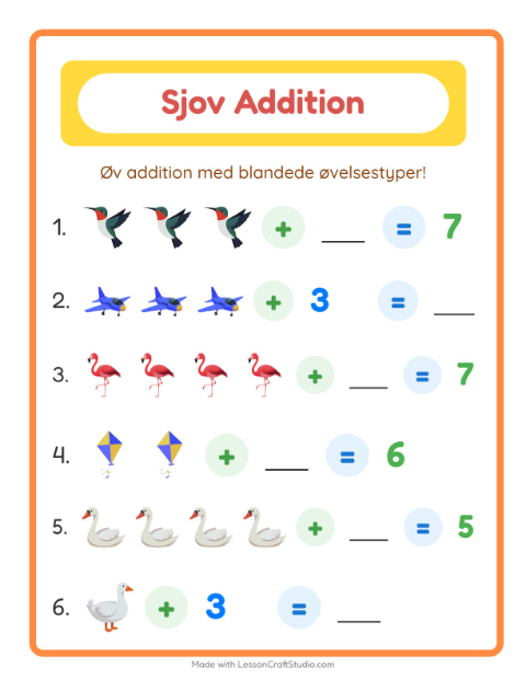 Plusopgaver – Ting der flyver