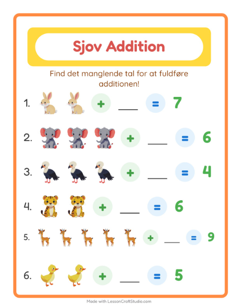 Plusopgaver – Dyr