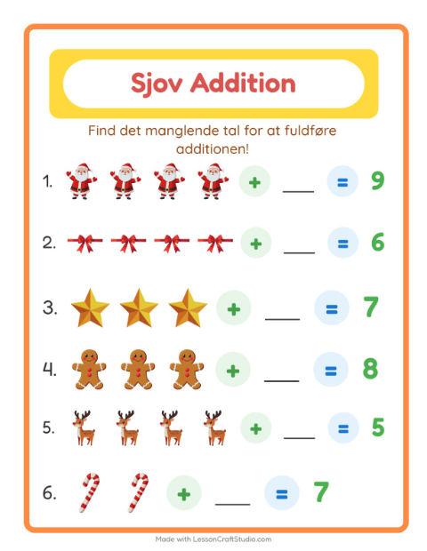 Plusopgaver – Jul