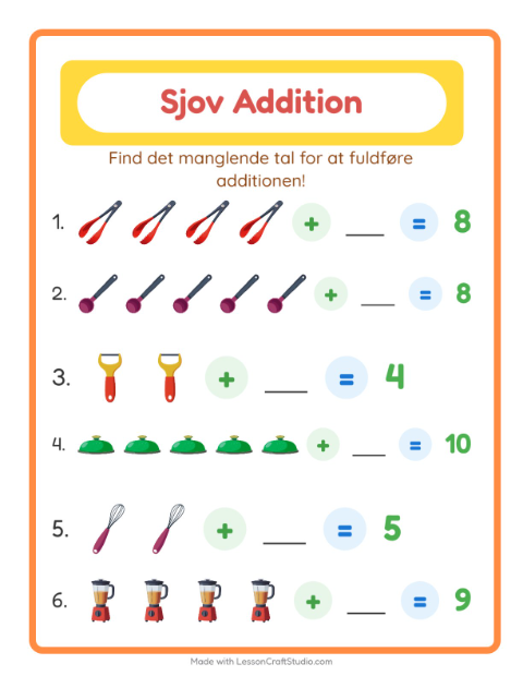 Plusopgaver – Køkkenredskaber