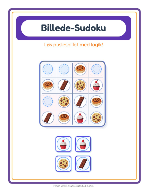 Sudoku let – Desserter og slik