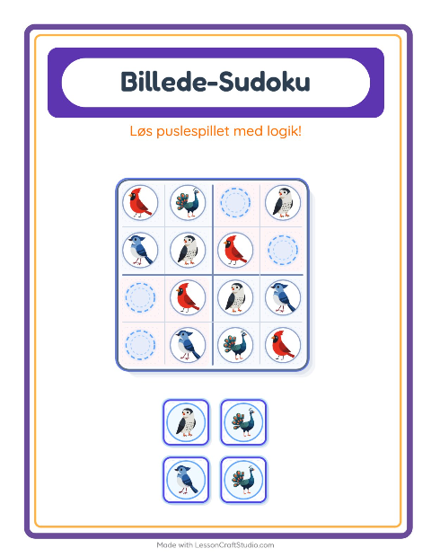 Sudoku let – Fugle 2