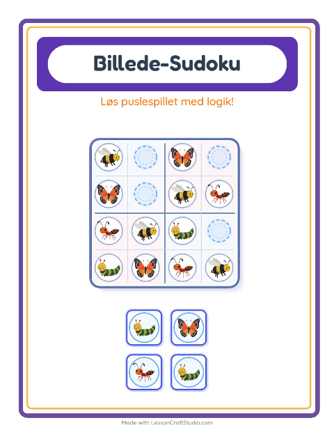 Sudoku let – Insekter og kryb