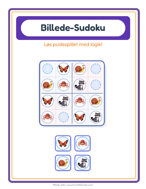 Sudoku let – Skovdyr