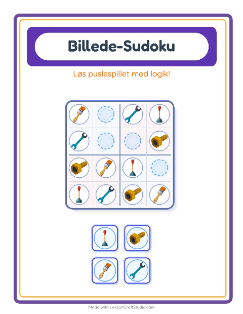 Sudoku let – Værktøj