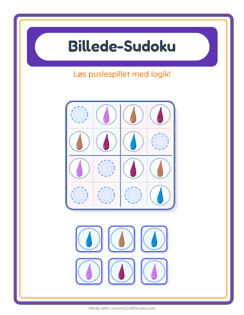 Sudoku mellem – Farver
