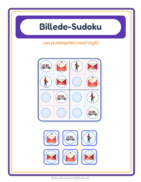 Sudoku mellem – Postkontor