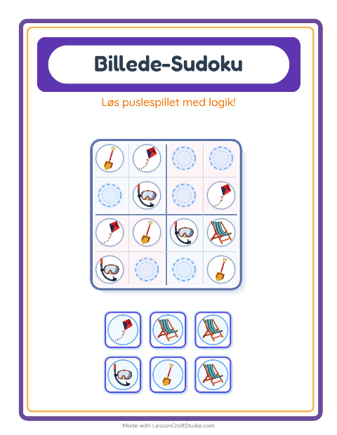 Sudoku mellem – Strand
