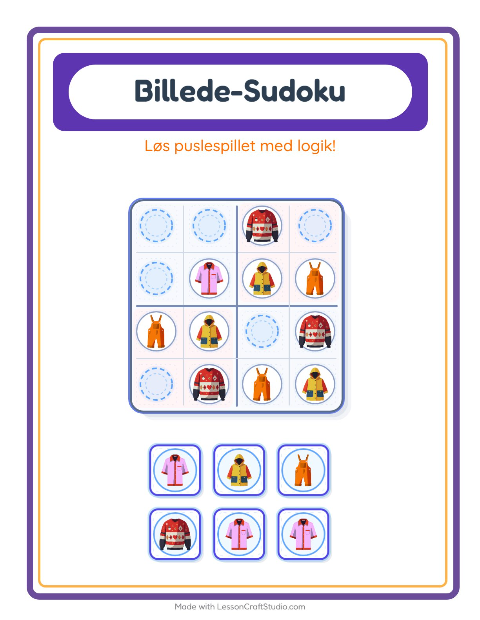 Sudoku mellem – Tøj