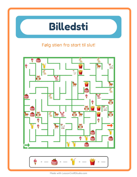 Forhåndsvisning af Billedvej-arbejdsark med 4. juli til Børnehaveklasse