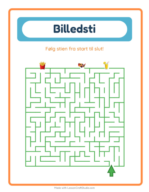 Forhåndsvisning af Billedvej-arbejdsark med 4. juli til Børnehaveklasse