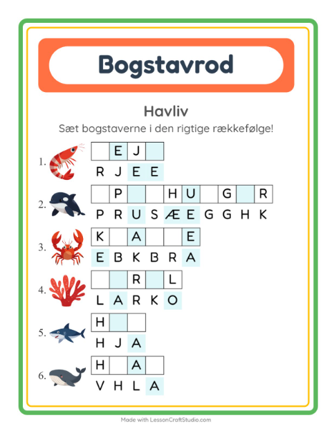 Byg et ord – Havliv