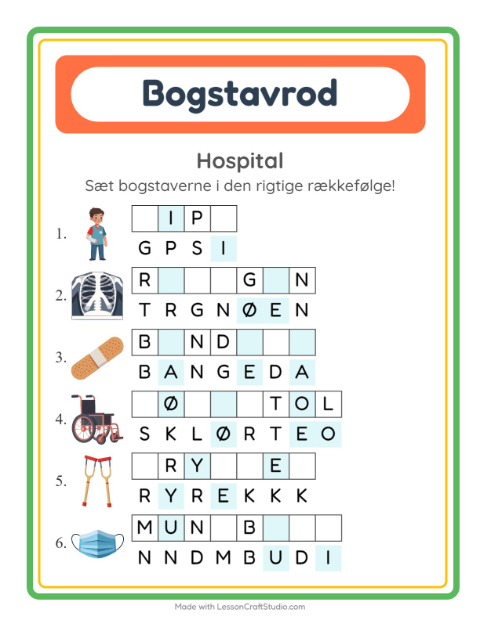 Byg et ord – Hospital