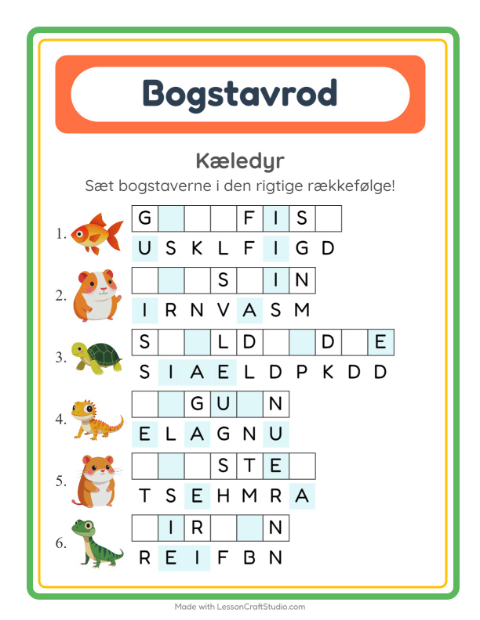 Byg et ord – Kæledyr