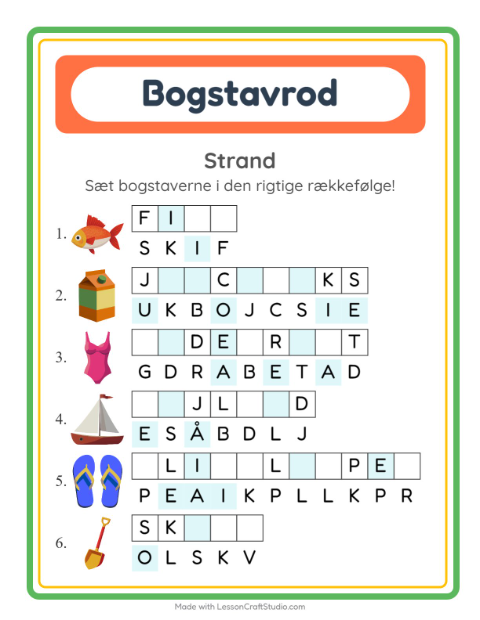 Byg et ord – Strand