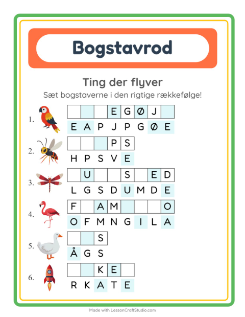 Byg et ord – Ting der flyver