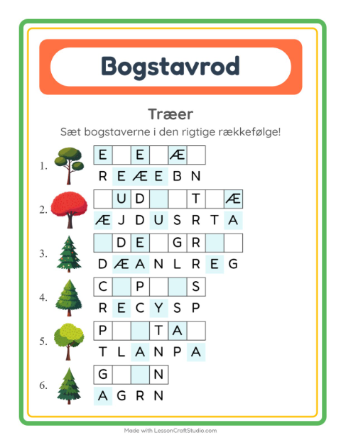 Byg et ord – Træer
