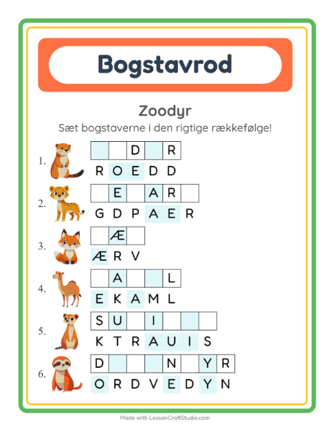 Byg et ord – Zoodyr