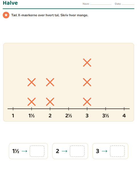 Forhåndsvisning af Diagrammer og data-arbejdsark med Rummet til 3. klasse