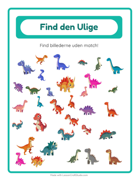 Find det anderledes – Dinosaurer