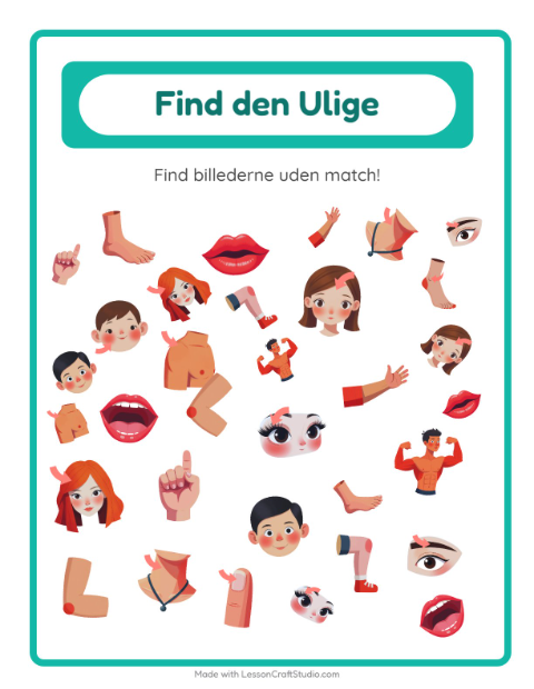 Find det anderledes – Kropsdele