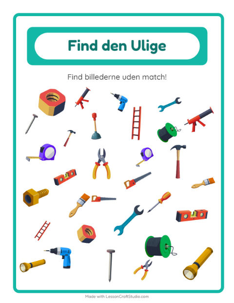 Find det anderledes – Værktøj