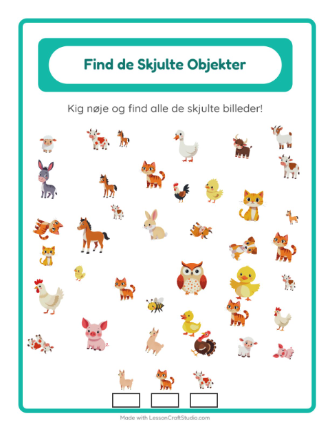 Find tingene – Bondegårdsdyr