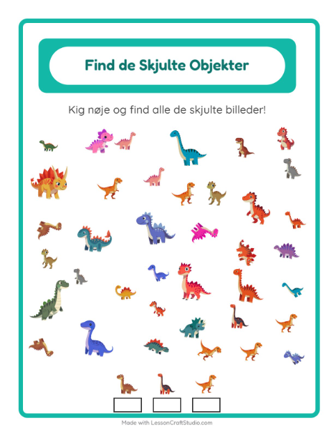 Find tingene – Dinosaurer