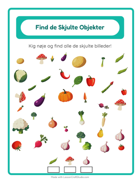 Find tingene – Grøntsager